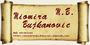 Miomira Bujkanović vizit kartica